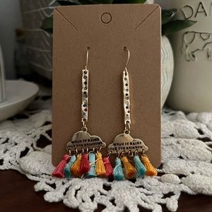 *3 for $20* Inspirational Rainbow-Cloud Tassel Earrings